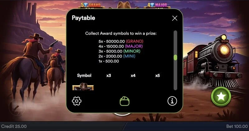 Gold Train Heist - active Wild with a multiplier in the line